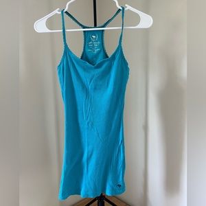 Y2K Abercrombie & Fitch Built in Bra Layering Blue Tank Size Medium